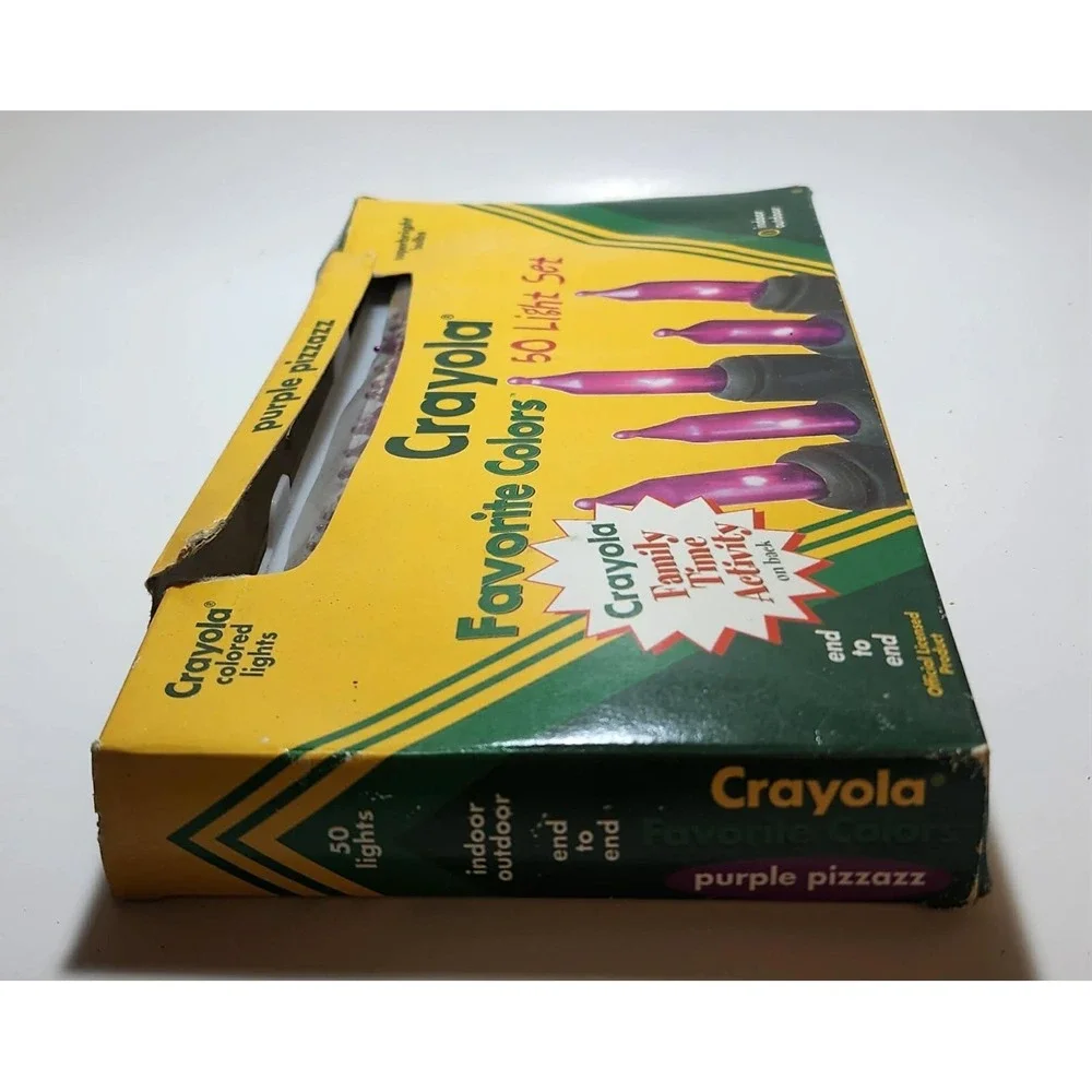 Crayola Purple Pizzazz 50 Light Set Favorite Colors Halloween Christmas NOS